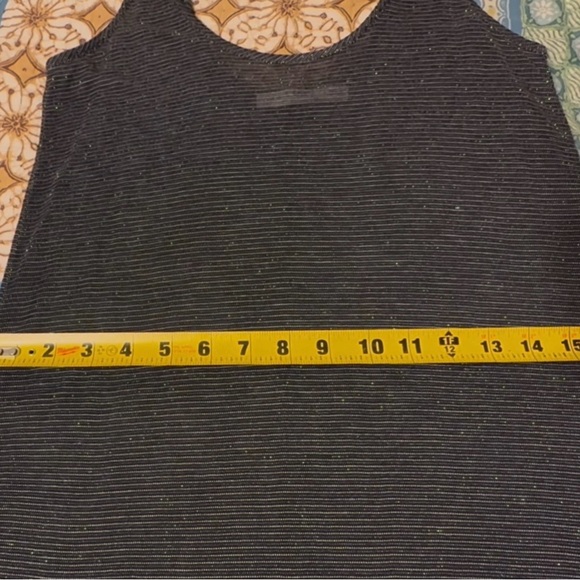 Rag & Bone Shimmer mini tank dress, sz sm, blk with silver, gently used. - Picture 4 of 9